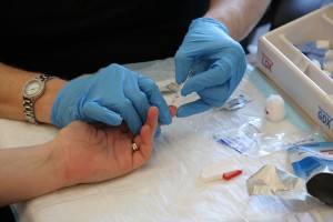 Finger prick Finger prick
